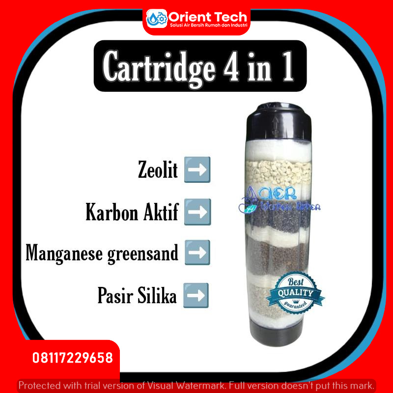 Cartridge - Katrid Filter air 4 in 1 - Untuk Air Ledeng dan Air Sumur