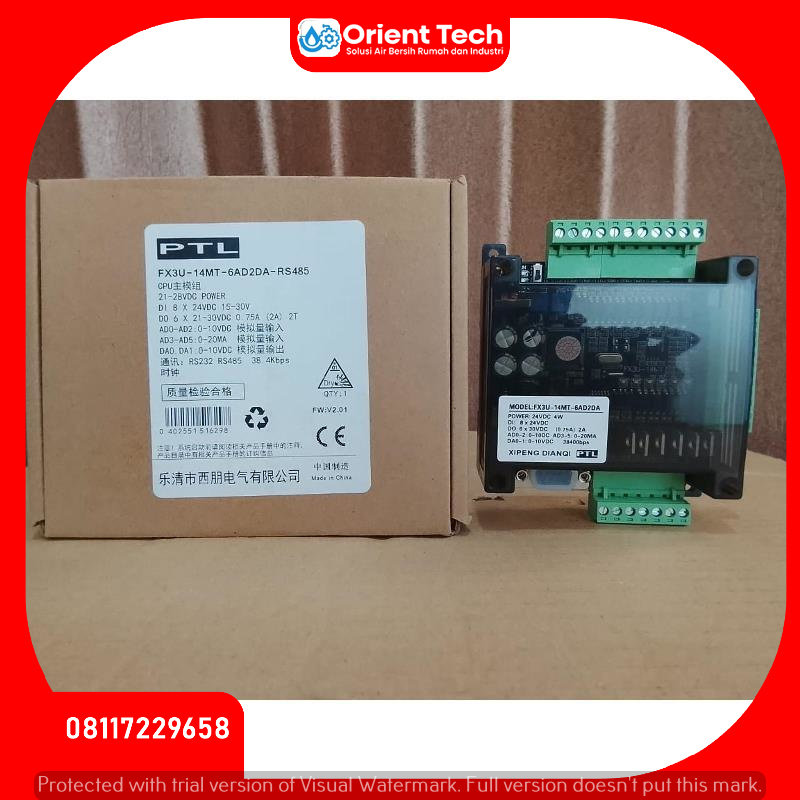 FX3U-14MT-6AD2DA-RS485 PLC Outseal