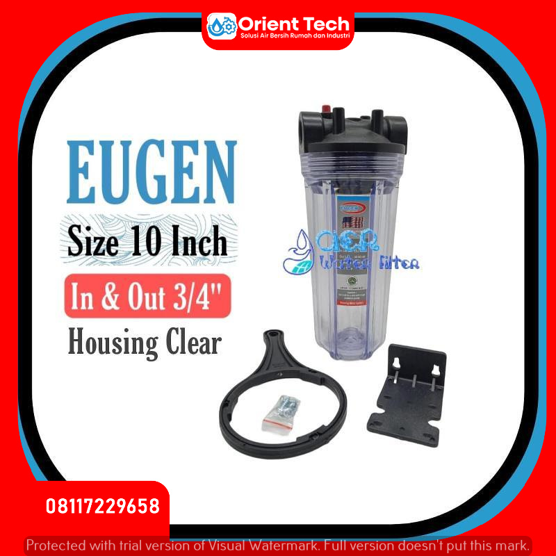 Housing Filter 10 inch drat 3per4 Eeugen Clear