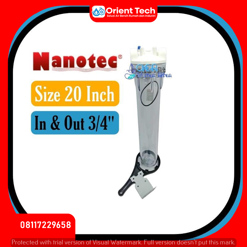 Housing Filter Air 20 inch Drat 3per4 Nanotec Clear