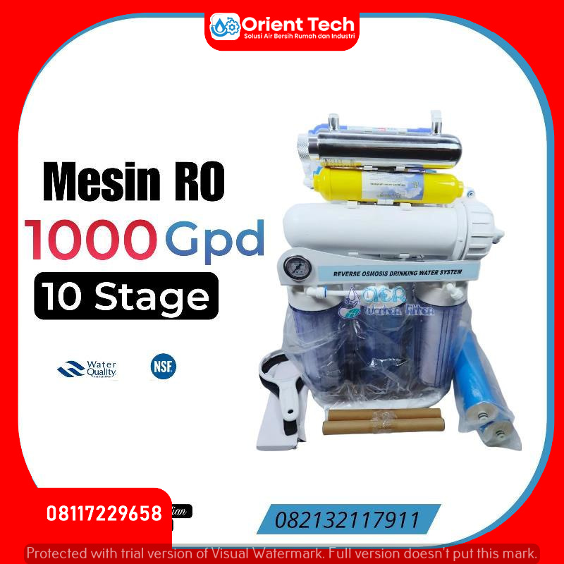 Mesin RO 1000 GPD 10 Stage - Reverse Osmosis 1000 GPD Undersink