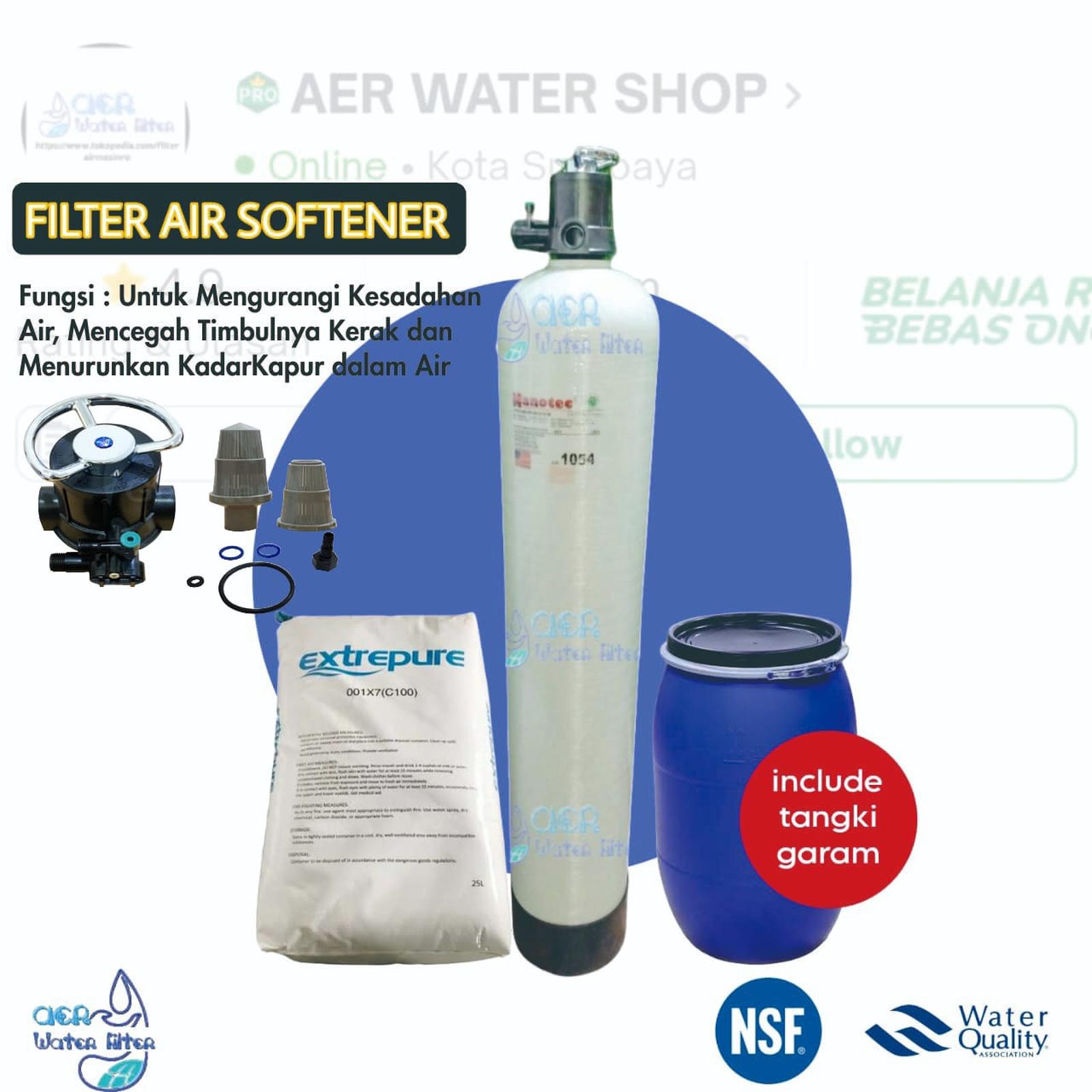 Paket Filter Air Kapur Resin Kation Softener - Water softener - Filter Kesadahan Air