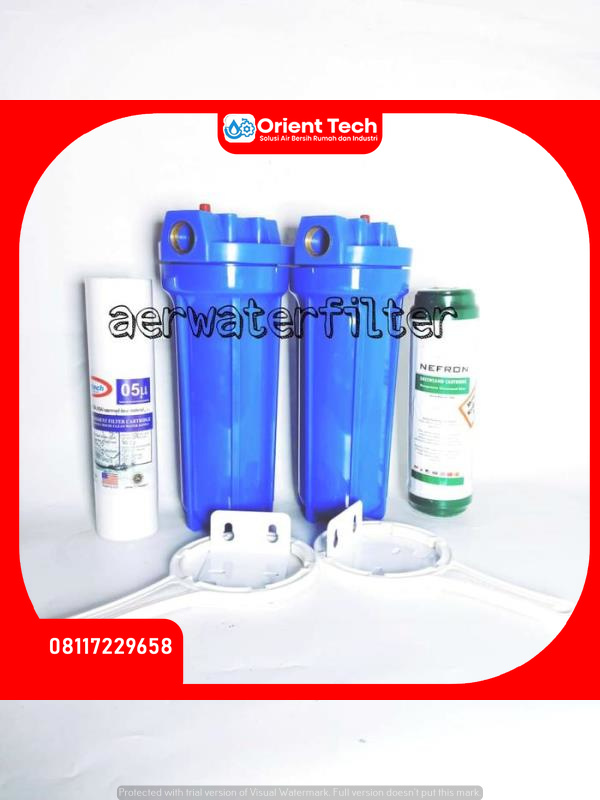 Paket Filter Air 2 Housing Biru Drat Kuningan 2