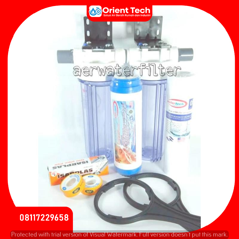 Paket Filter Air 2 Housing Clear Double Seal 1