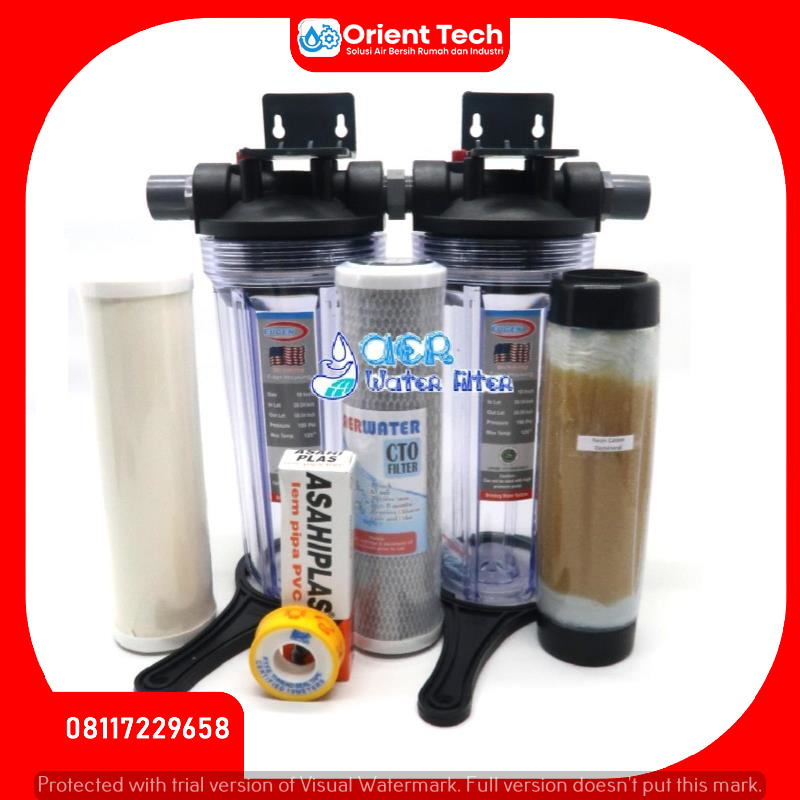 Paket Filter Air Keramik dan Resin Anion