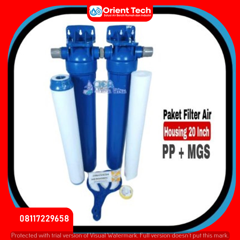 Jual Paket Filter Air PDAM Housing 20 inch - PP+Greensand