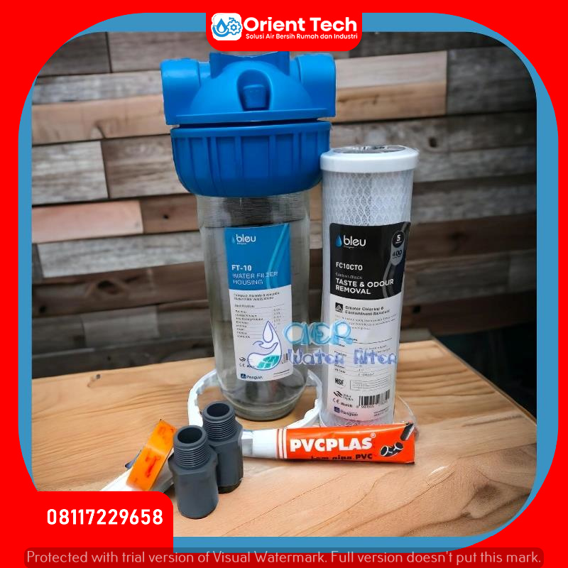 Paket Filter Air Penguin BLEU 10 Inch - CTO Karbon Block