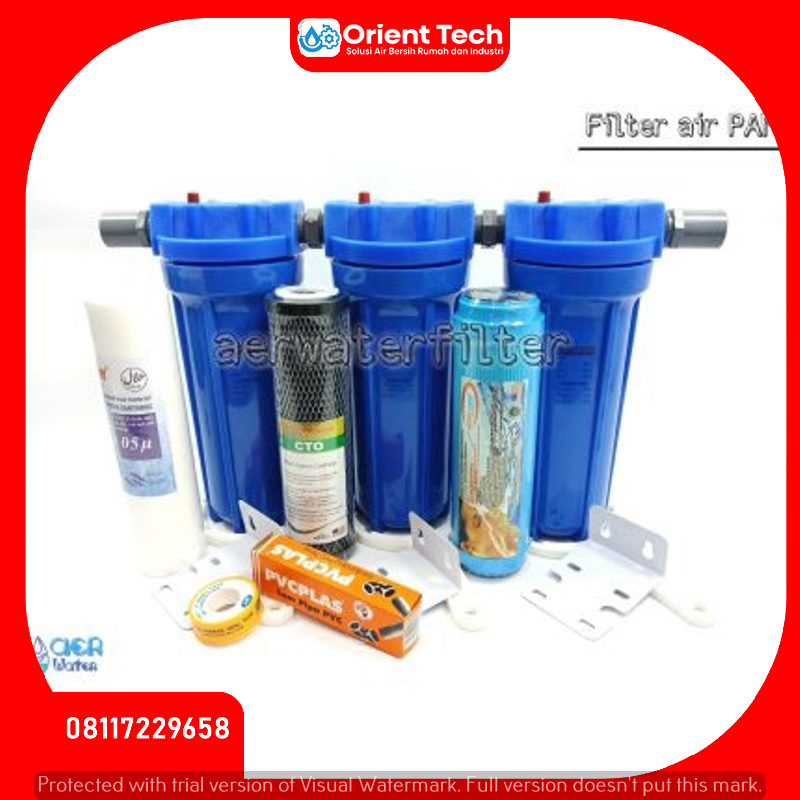 Jual Paket Filter Air Siap Pakai PDAM- PAM - Housing Biru