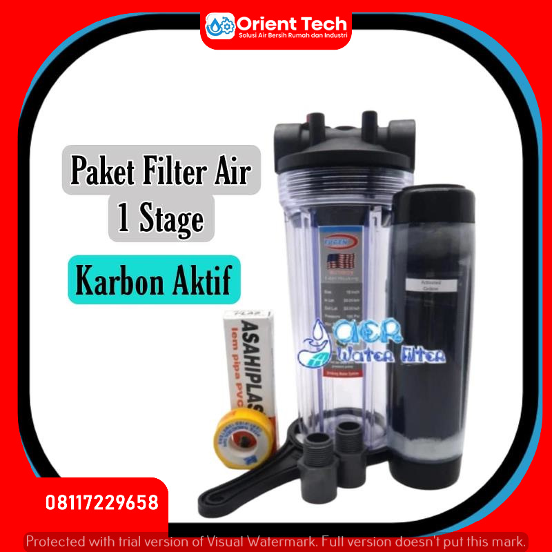 Paket Hemat Filter Air Housing Clear - GAC A - Air Kuning dan Berbau