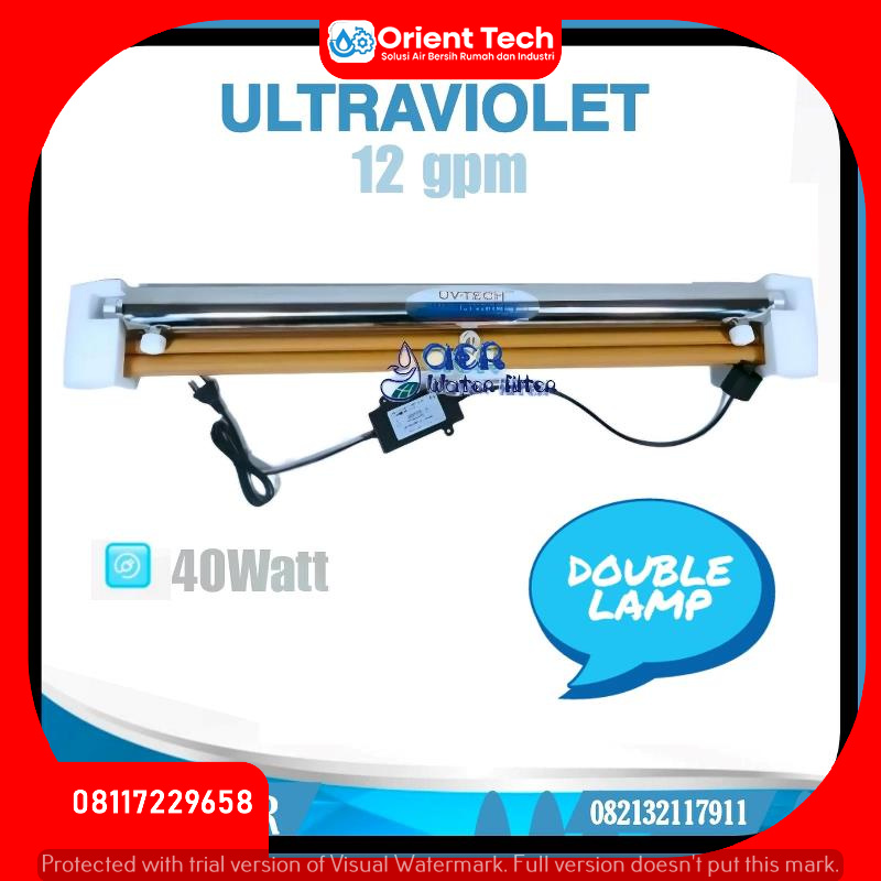 UV Ultraviolet Water Sterilizer 12 GPM - USA Technology - 1 Lampu